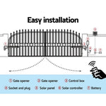Swing Gate Opener Auto 10W Solar Power Electric Remote Control 800KG