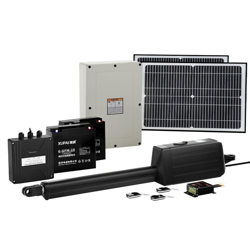 Single Swing Gate Opener 40W Full Solar Power Automatic