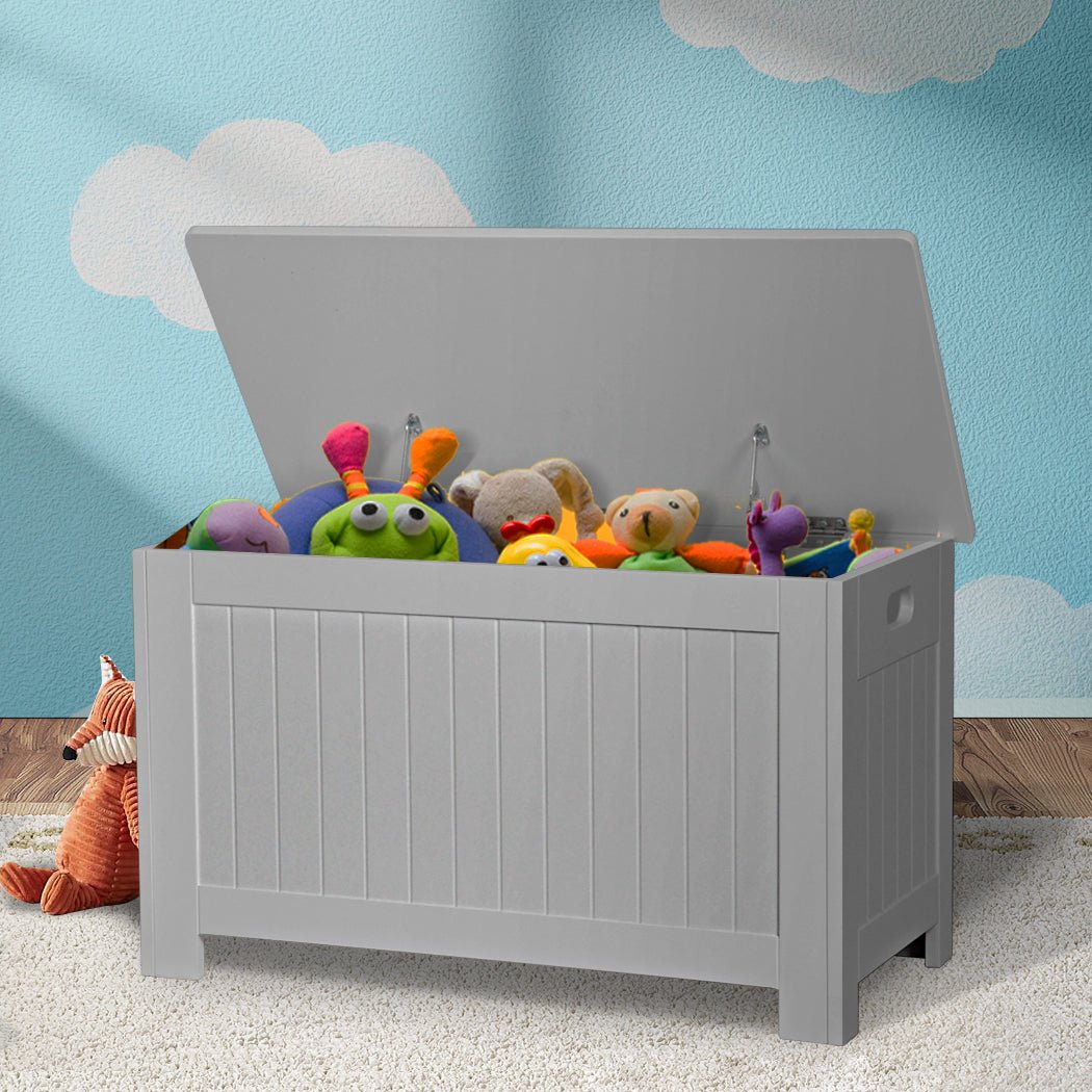 Levede Kids Toy Box Storage Chest Cabinet Grey - '9356877064821 Toy Chest Australia 6