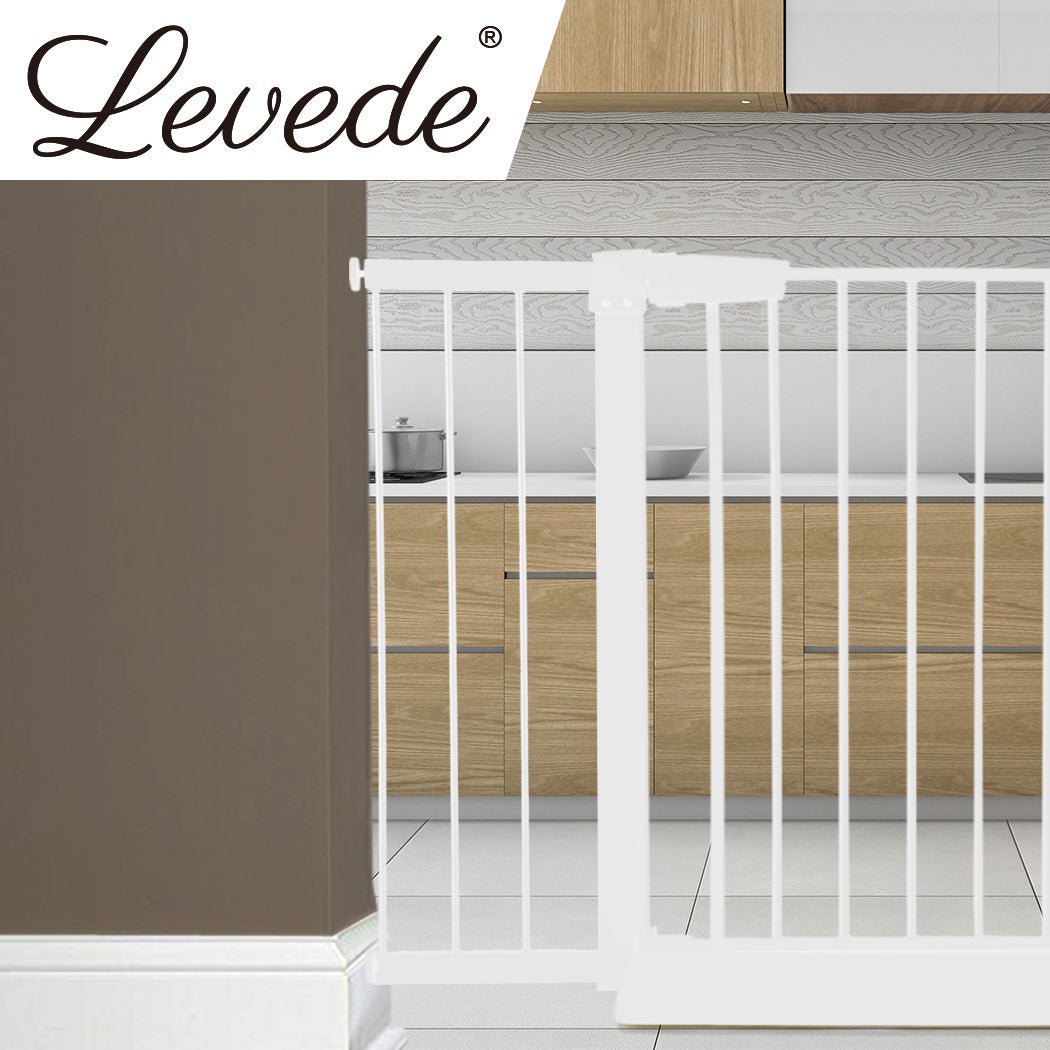 Levede Baby Safety Gate Adjustable Pet White 20cm Extension - '9356877003677 Toy Chest Australia 6