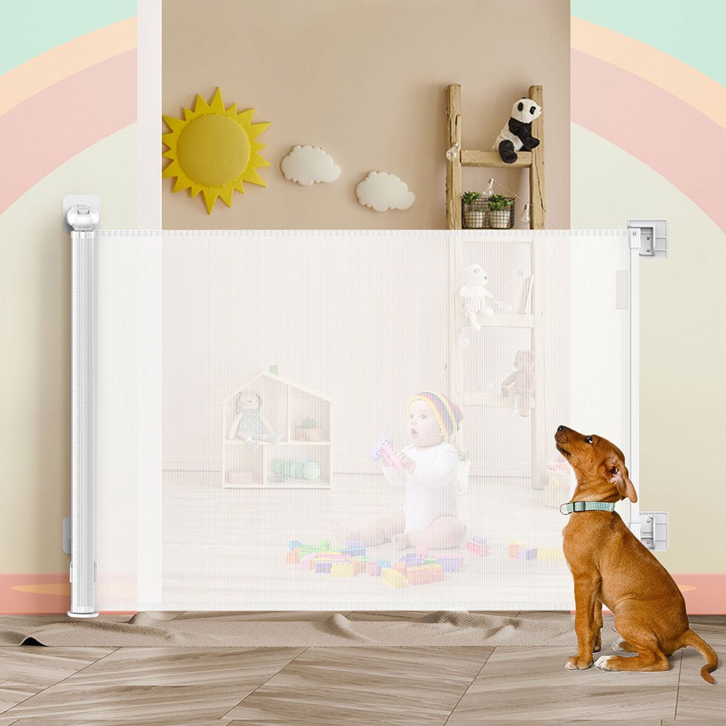 BoPeep Retractable Baby Safety Gates 300cm White 300 cm - '9356877151279 Toy Chest Australia 6
