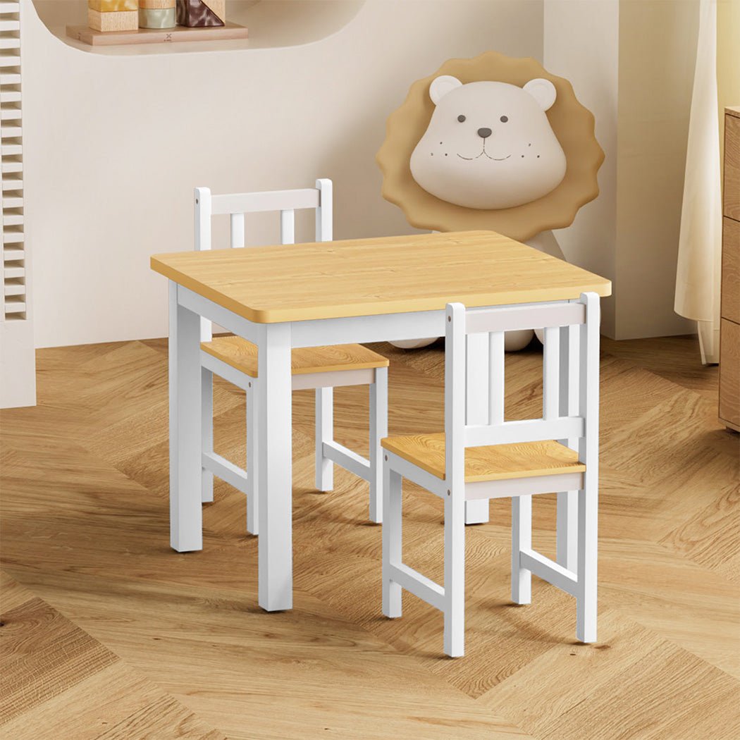 Bopeep Kids Table and Chairs Set Wooden 3PCS Study Play - '9356877208287 Toy Chest Australia 6
