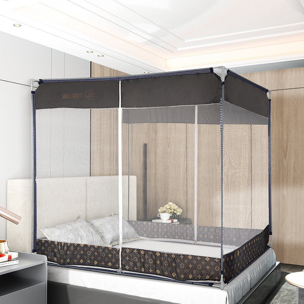 Dreamz Mosquito Bed Nets Foldable Canopy Square Grey - '9356877151965 Toy Chest Australia 6