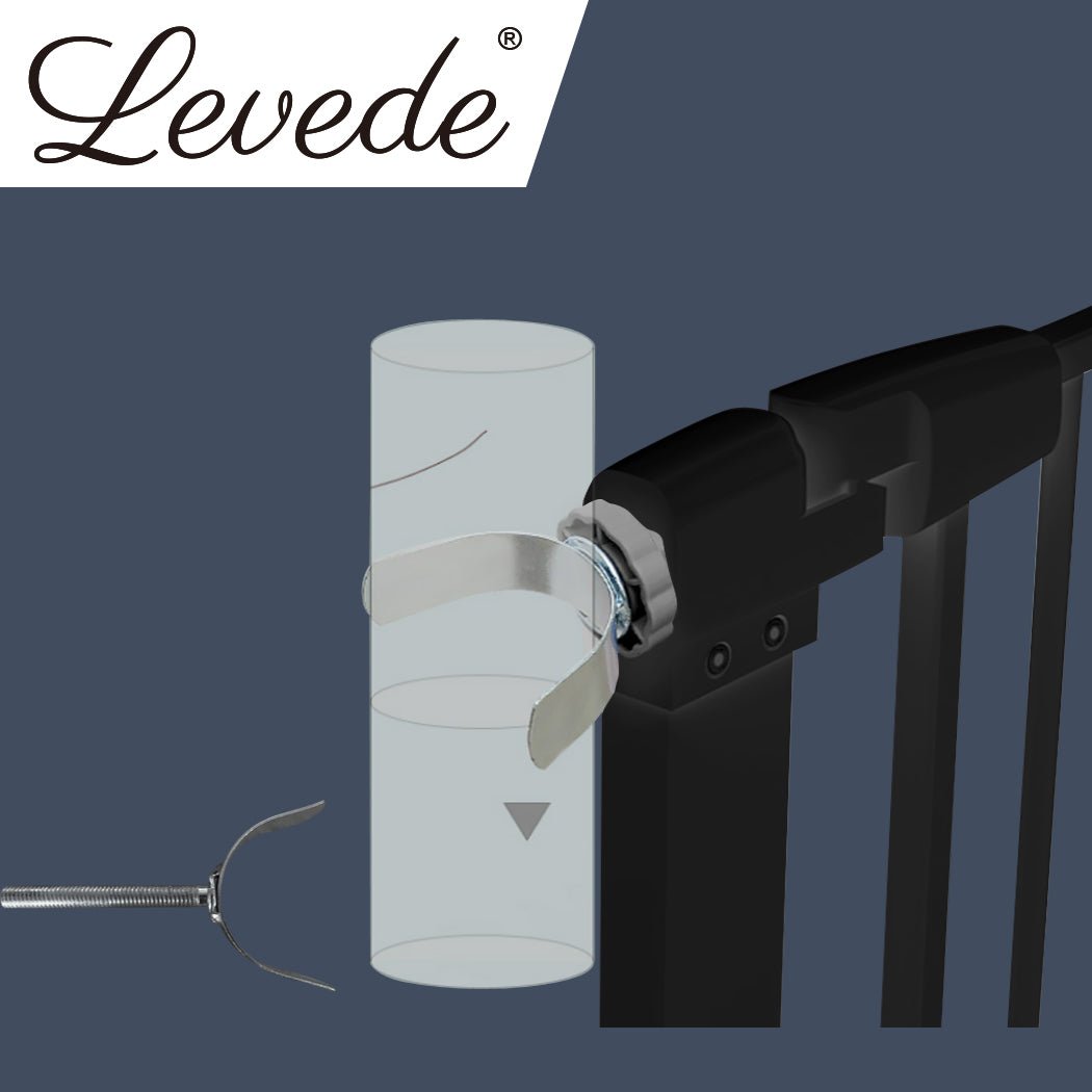 Levede Baby Safety Gate U Style Adaptor Black - '9356877113932 Toy Chest Australia 6