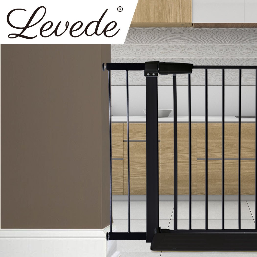 Levede Baby Safety Gate Adjustable Pet Black 10cm Extension - '9356877003554 Toy Chest Australia 6