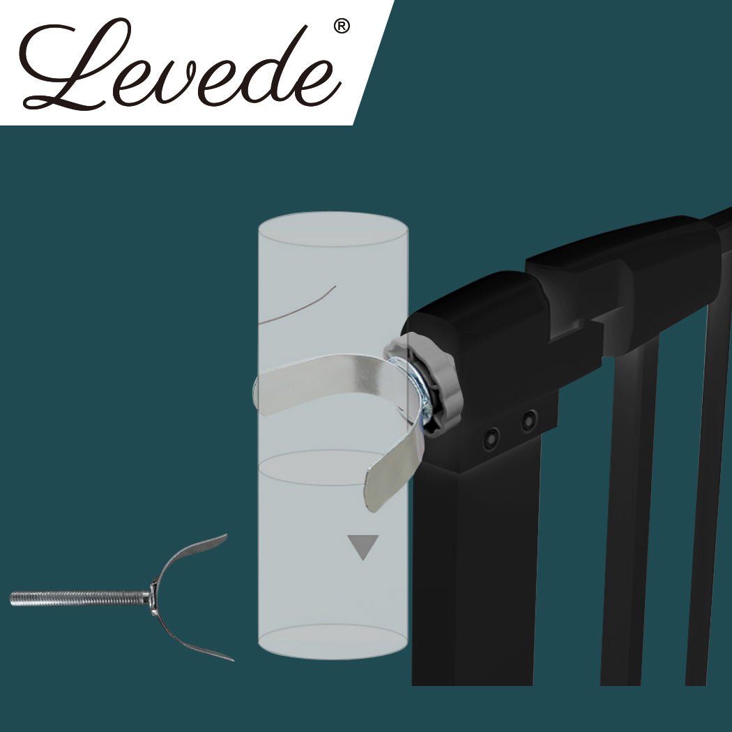 Levede Baby Safety Gate U Style Adaptor Black - '9356877113932 Toy Chest Australia 7