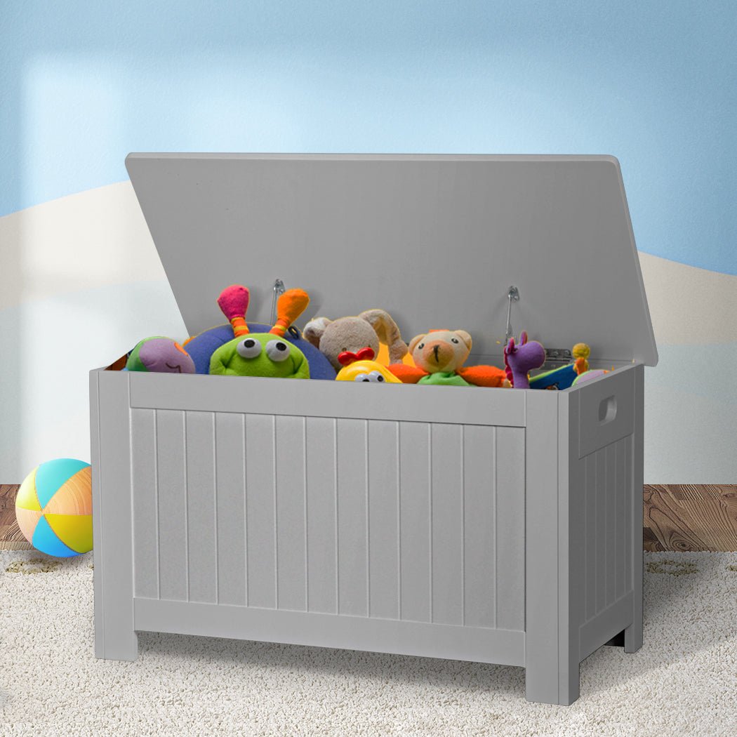 Levede Kids Toy Box Storage Chest Cabinet Grey - '9356877064821 Toy Chest Australia 7