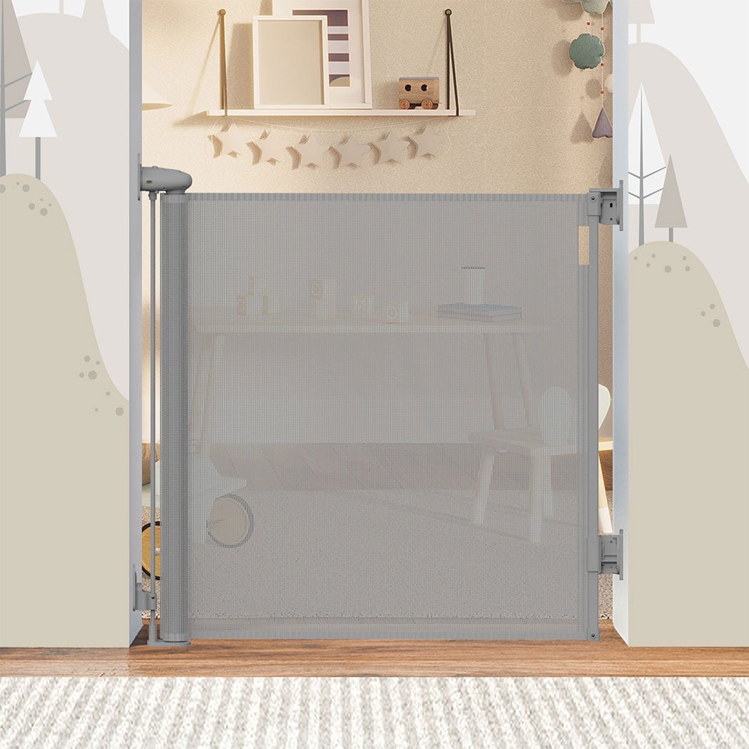 BoPeep Retractable Baby Safety Gates 150cm Grey 150 cm - '9356877171352 Toy Chest Australia 7