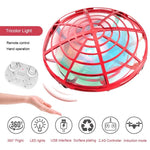 5 Induction Quadcopter Mini Drone With Colourful Lights - Red Remote