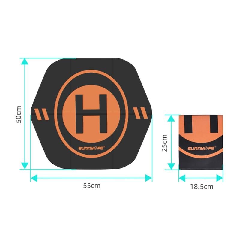 Foldable Leather Helipad For Drones - 55 X 50Cm
