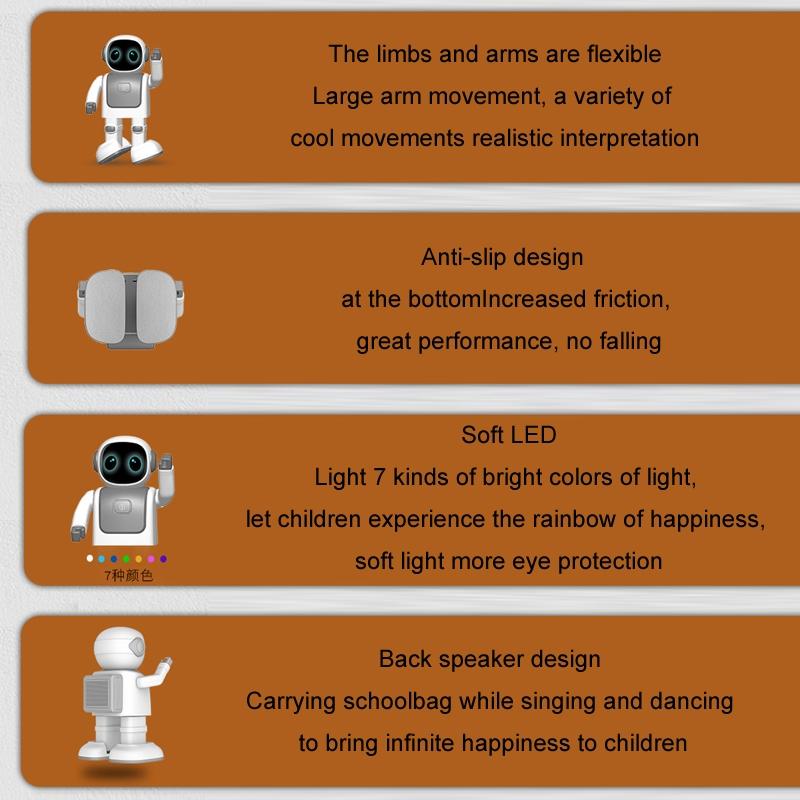Intelligent Astronaut Bluetooth Dancing Robot - Silver Gray - 1 Toy Chest Australia 4