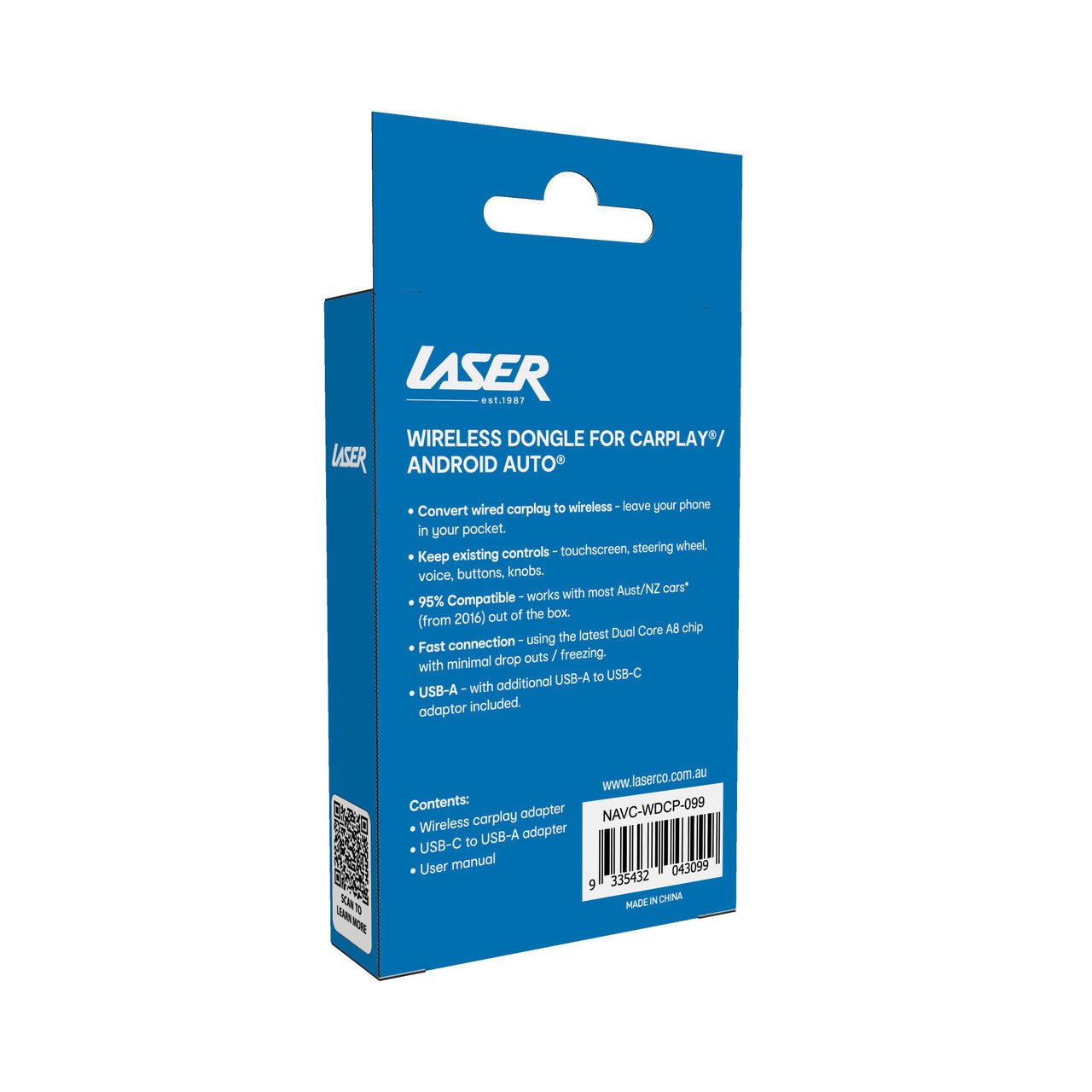 Laser Wireless CarPlay Dongle - Black - 9335432043099 Toy Chest Australia 12