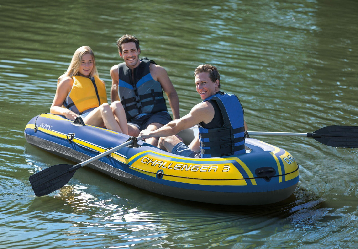 Intex Challenger 3 Boat Set 68370 - 6941057430614 Toy Chest Australia