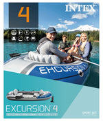 Intex Excursion 4 Boat Set 68324 - 6941057430621 Toy Chest Australia