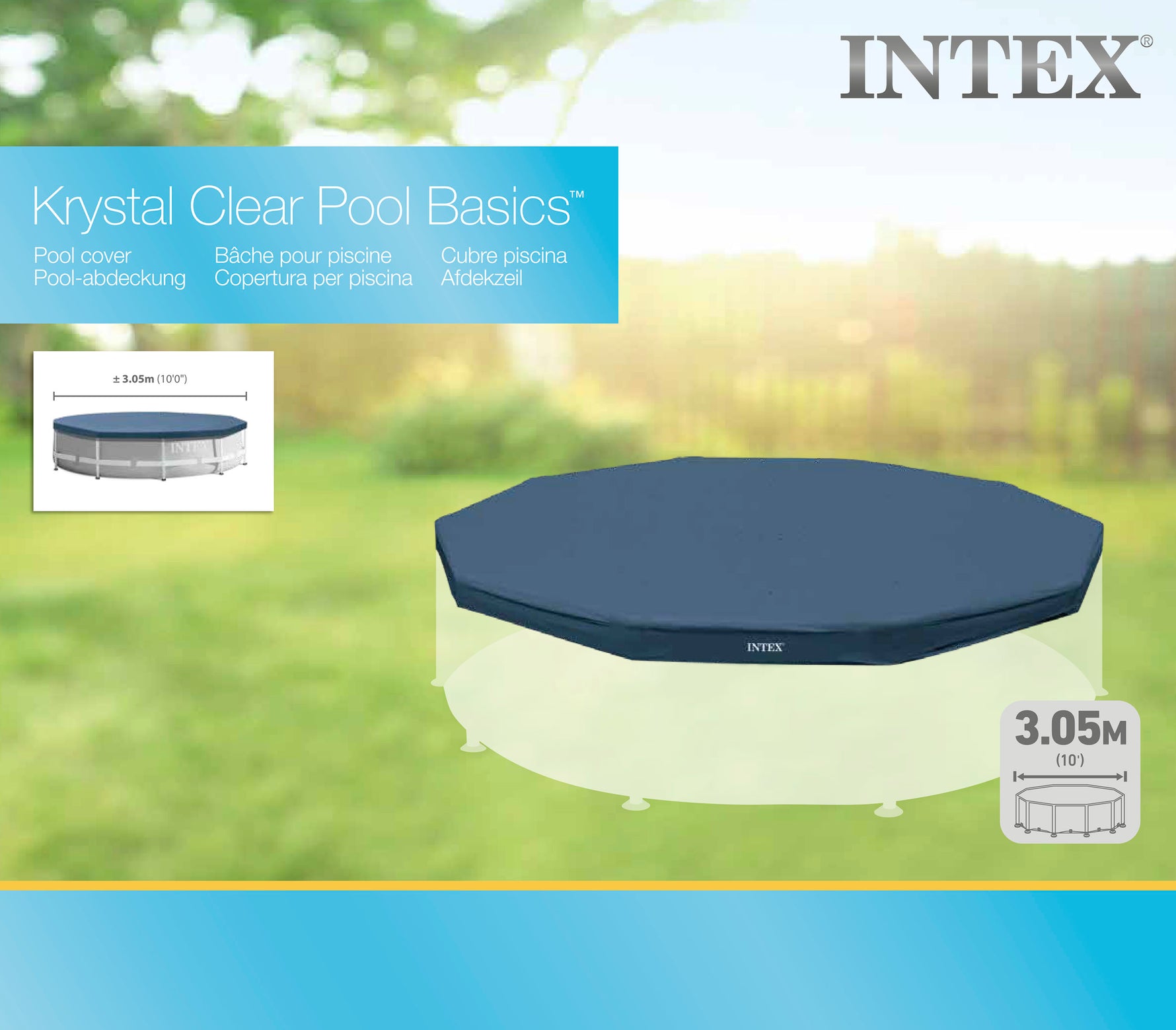 Intex Frame Pool Cover 305cm 28030 - 6941057403977 Toy Chest Australia