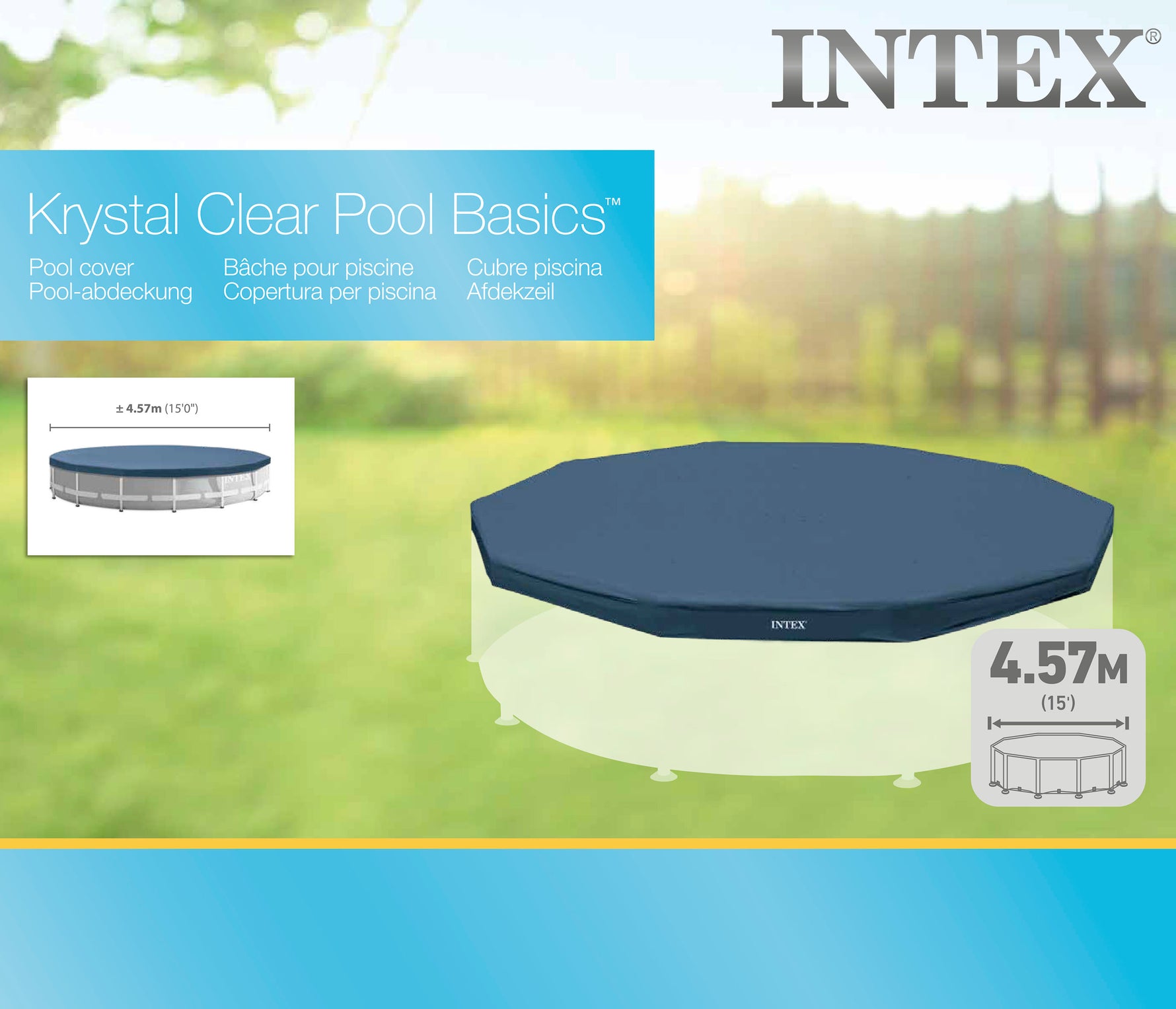 Intex Frame Pool Cover 457cm 28032 - 6941057403984 Toy Chest Australia
