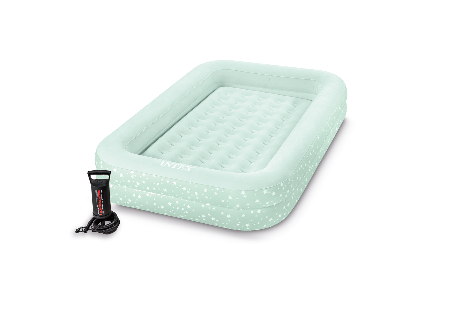 Intex Kidz Inflatable Travel Bed set with Hand Pump - Stars. Great for Travel 66810 - 6941057468105 Toy Chest Australia