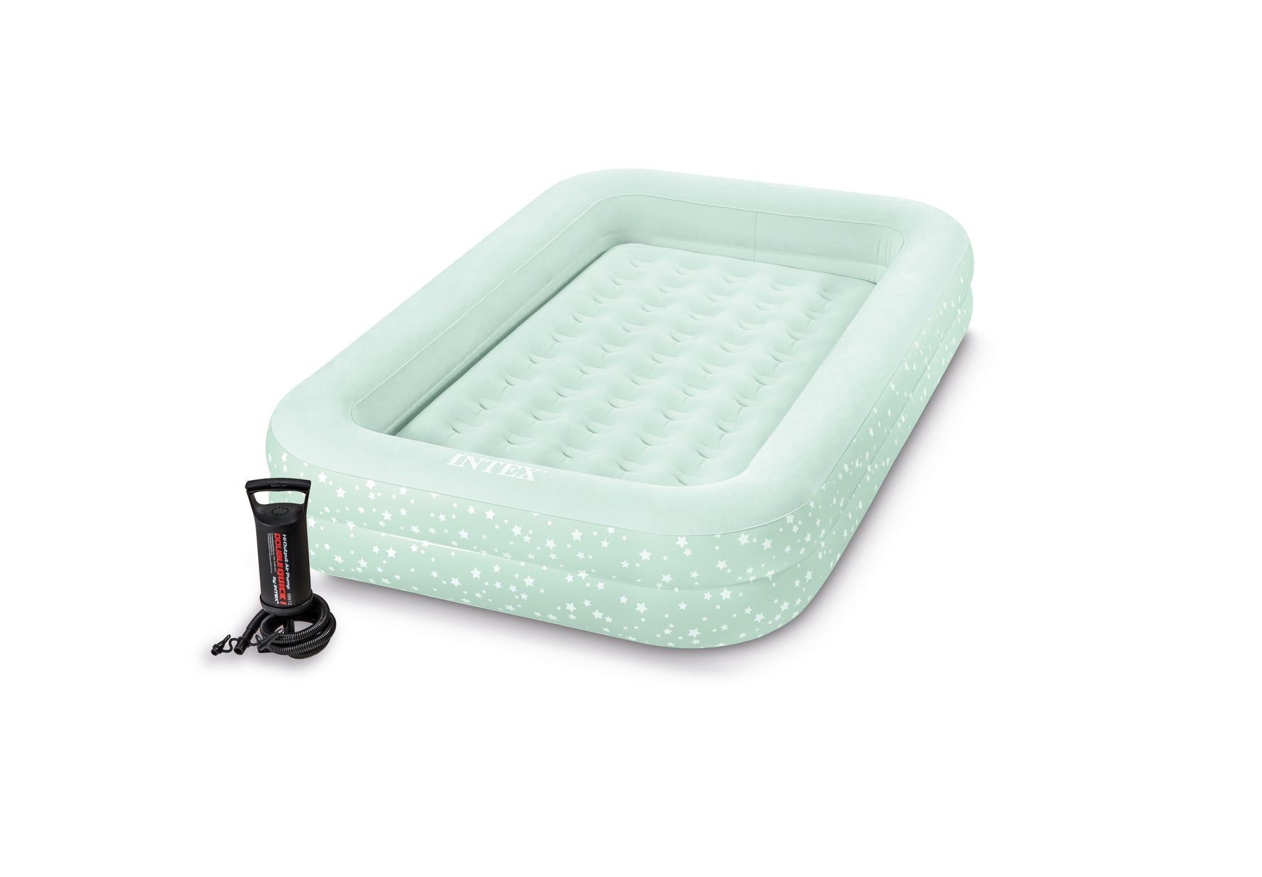 Intex Kidz Inflatable Travel Bed set with Hand Pump - Stars. Great for Travel 66810 - 6941057468105 Toy Chest Australia