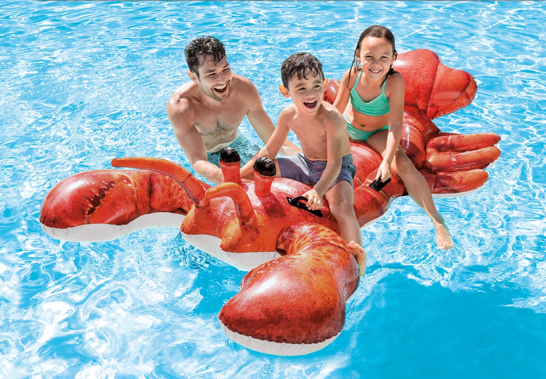 Intex Giant Lobster Ride On Pool Inflatable 57533 - 6941057455280 Toy Chest Australia