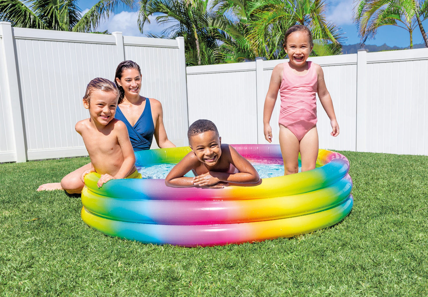 Intex RAINBOW OMBRE POOL 147cm 58439 - 6941057454399 Toy Chest Australia