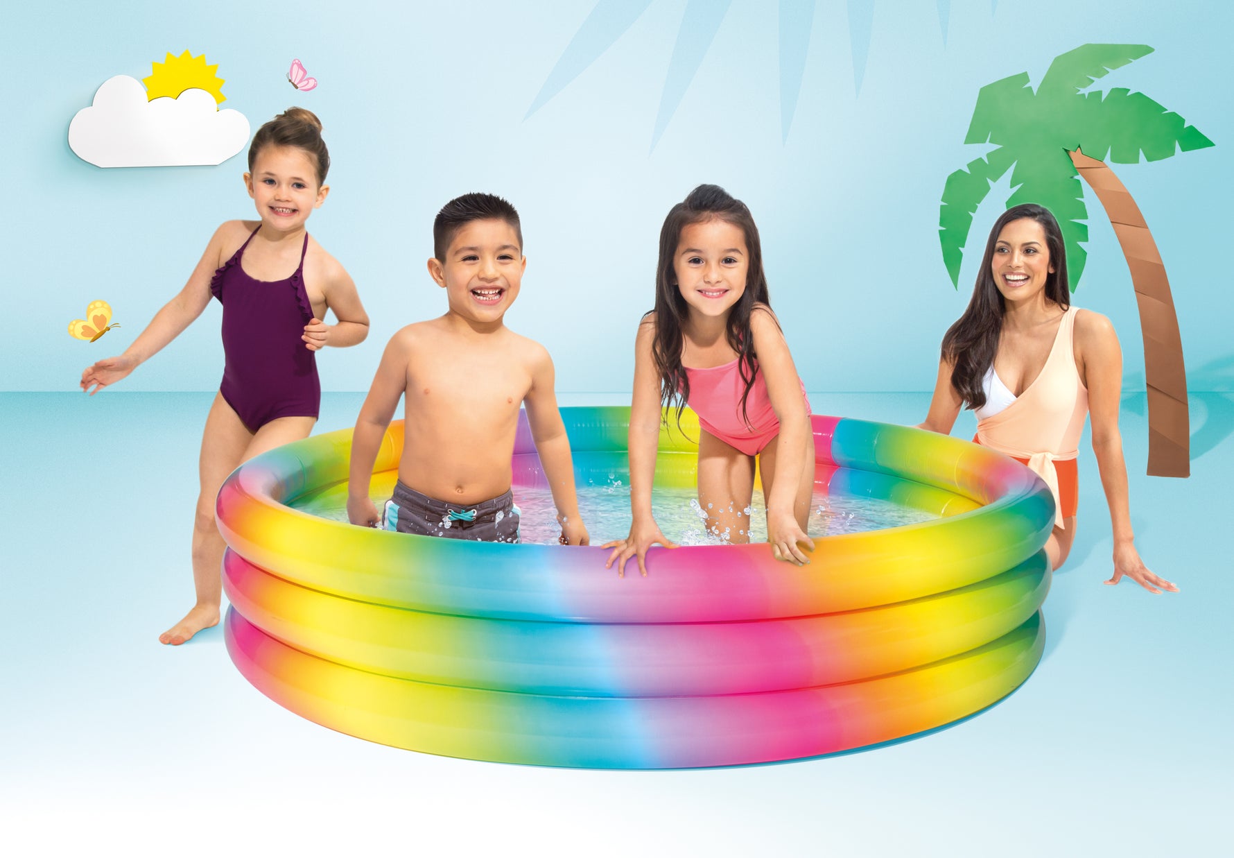 Intex RAINBOW OMBRE POOL 168cm 58449 - 6941057454498 Toy Chest Australia 3