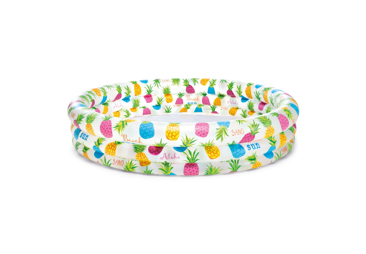 Intex 3 Ring Pineapple Splash Pool 59431 132cm - 6941057402390 Toy Chest Australia 1