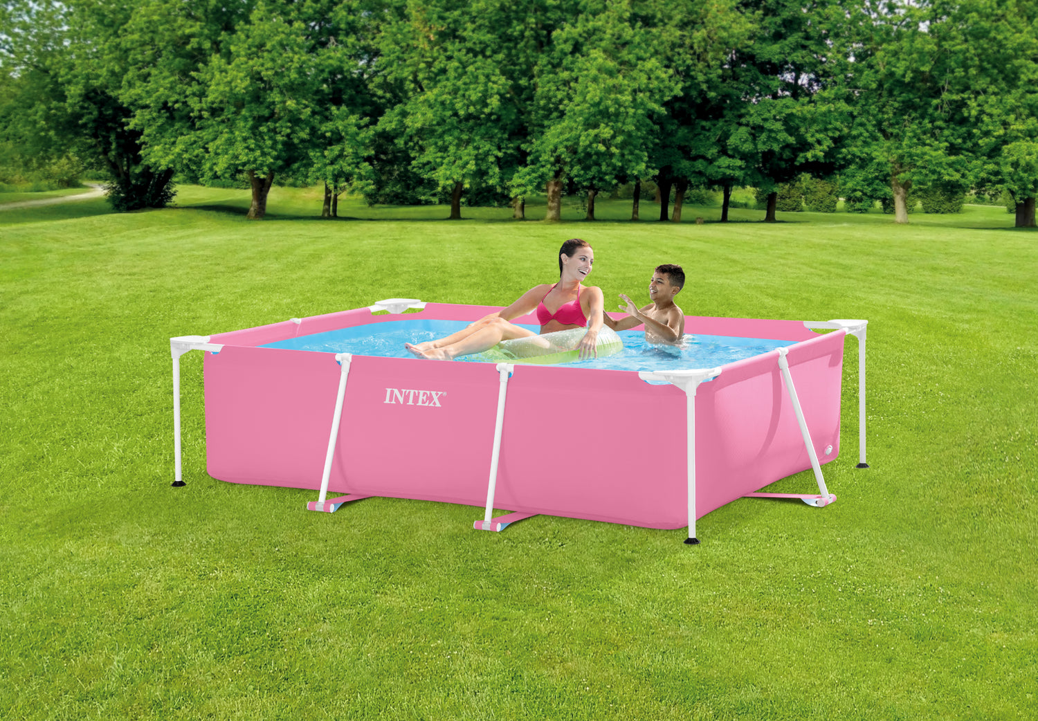 Intex Pink Rectangular Frame Pool 28266 - 6941057423333 Toy Chest Australia