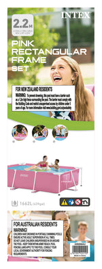 Intex Pink Rectangular Frame Pool 28266 - 6941057423333 Toy Chest Australia