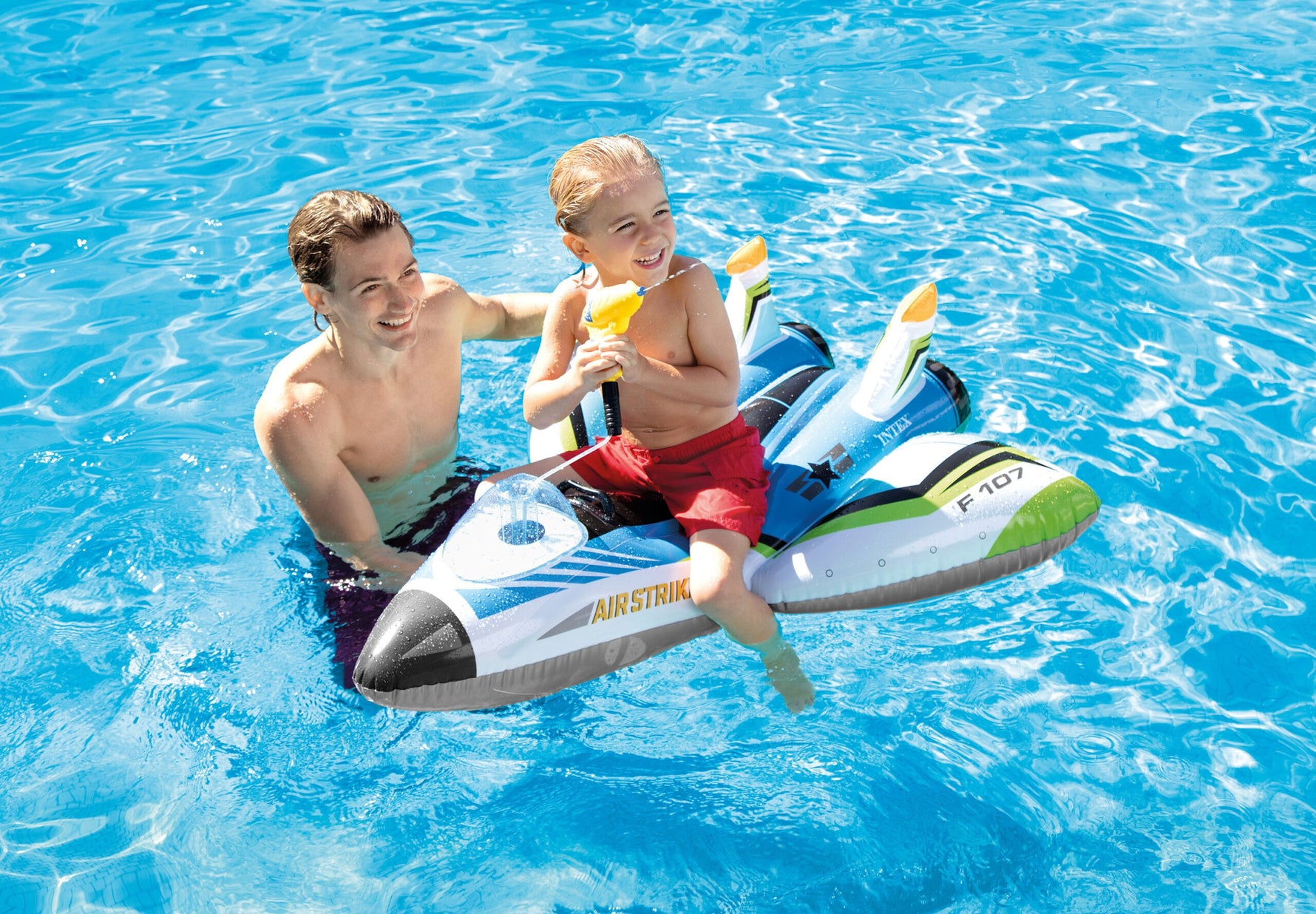 Intex Water Gun Plane Ride - On Pool Toy 57536 - 6941057420202 Toy Chest Australia 2