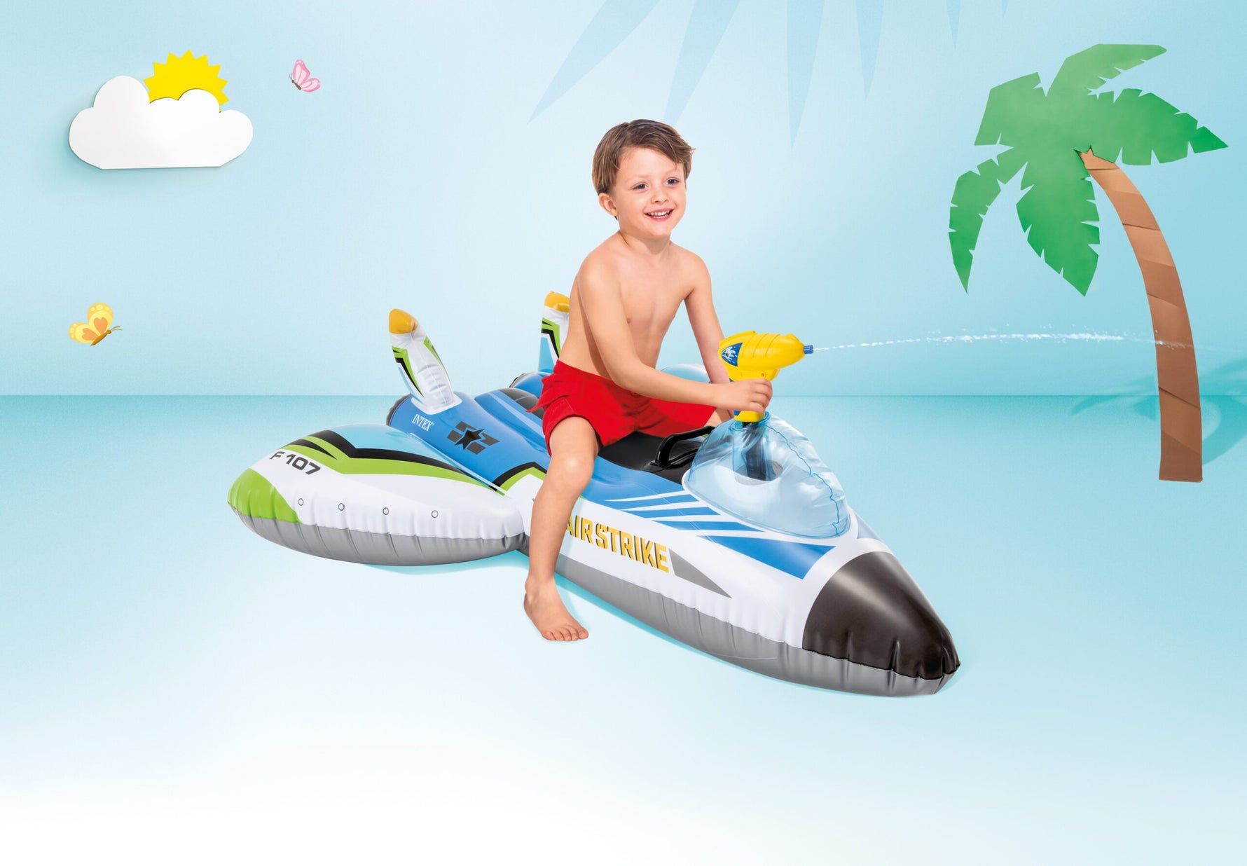 Intex Water Gun Plane Ride - On Pool Toy 57536 - 6941057420202 Toy Chest Australia 4