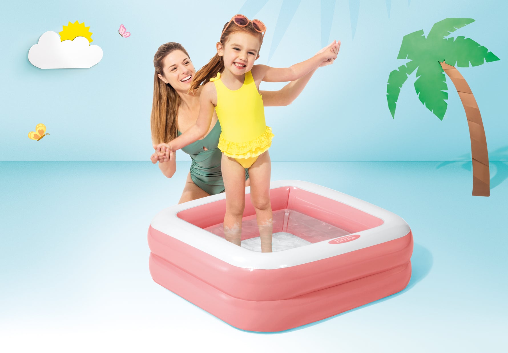 Intex Play Box Pool Pink 57100 - 6941057451008 Toy Chest Australia