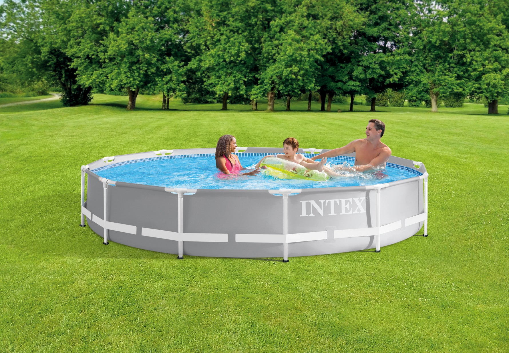 Intex PRISM 12' Metal Frame Above Ground Pool - 366cm x 76cm 26712 - 6941057414317 Toy Chest Australia