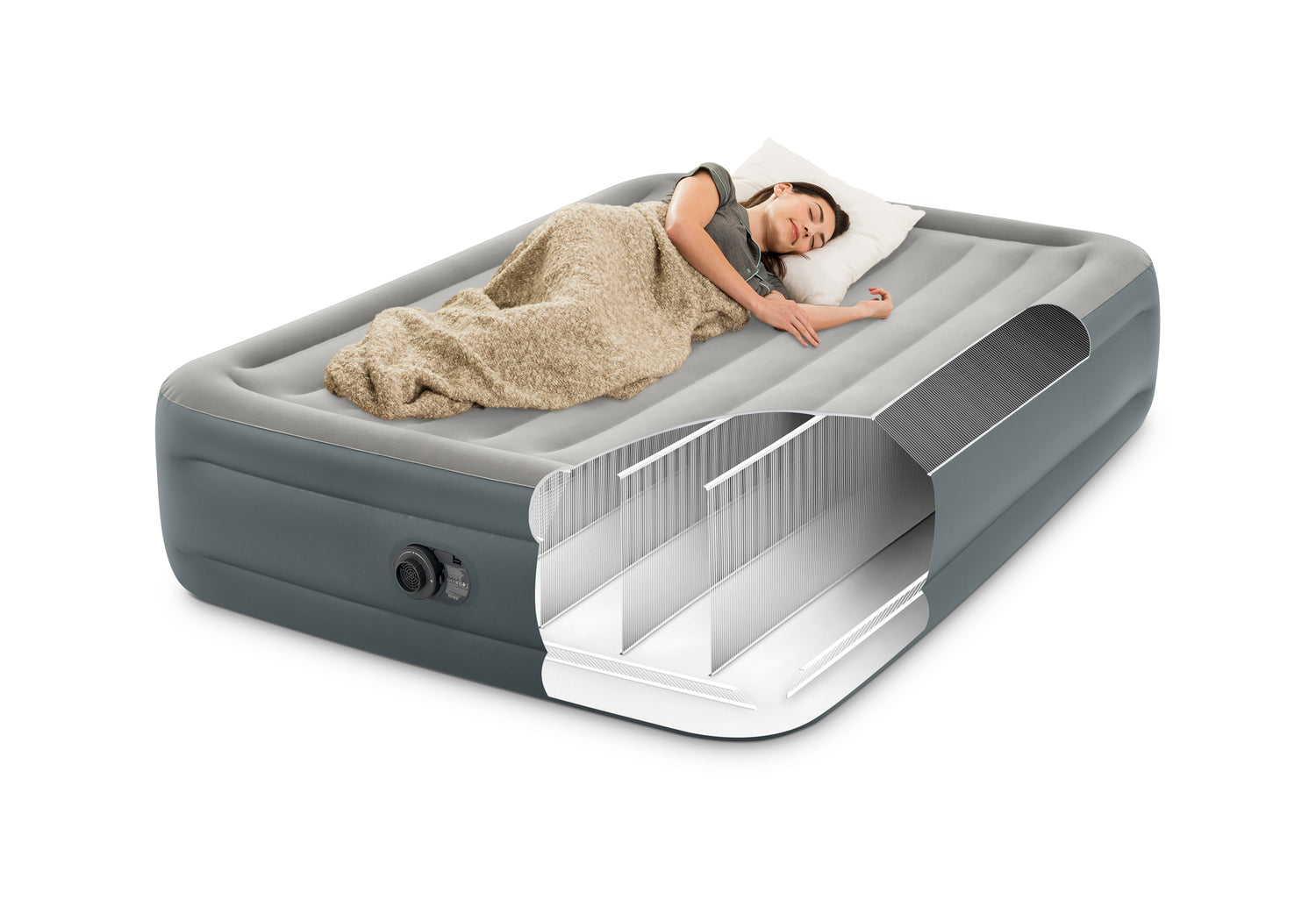 Intex Queen Dura - Beam Plus Essential Rest Air Bed 46cm 64126 - 6941057423463 Toy Chest Australia