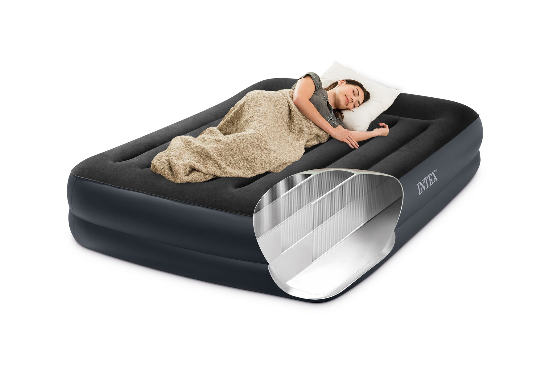 Intex Queen Pillow Rest Airbed with 240v pump 64124 - 6941057422862 Toy Chest Australia