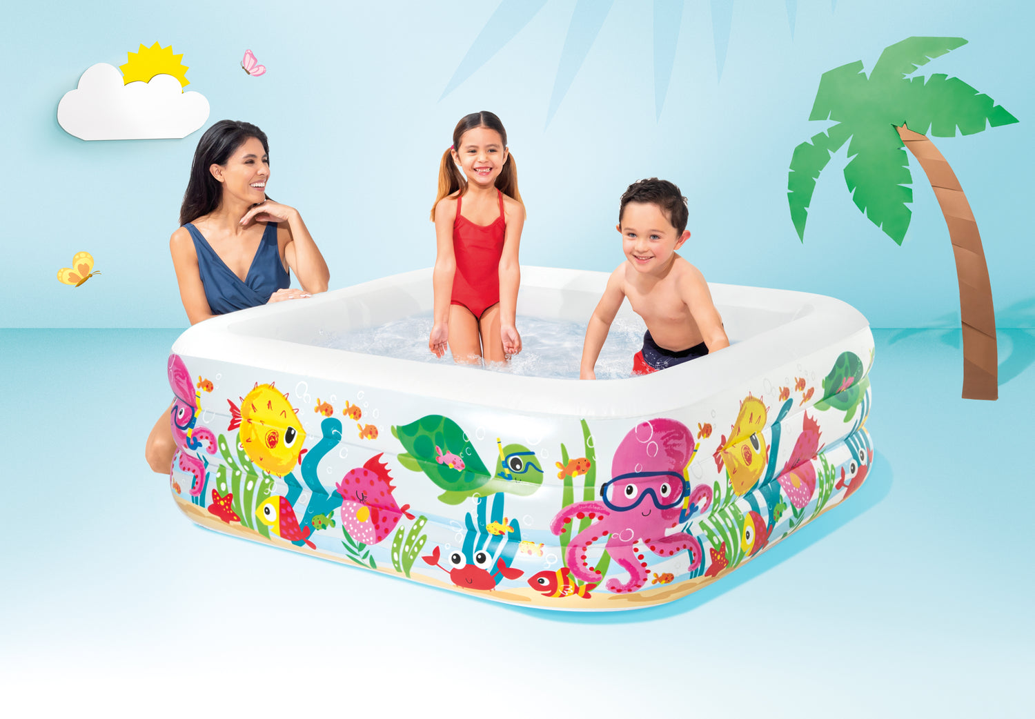 INTEX Sea Aquarium Pool 159cm x 159cm x 50cm 57471 - 6941057454719 Toy Chest Australia 2