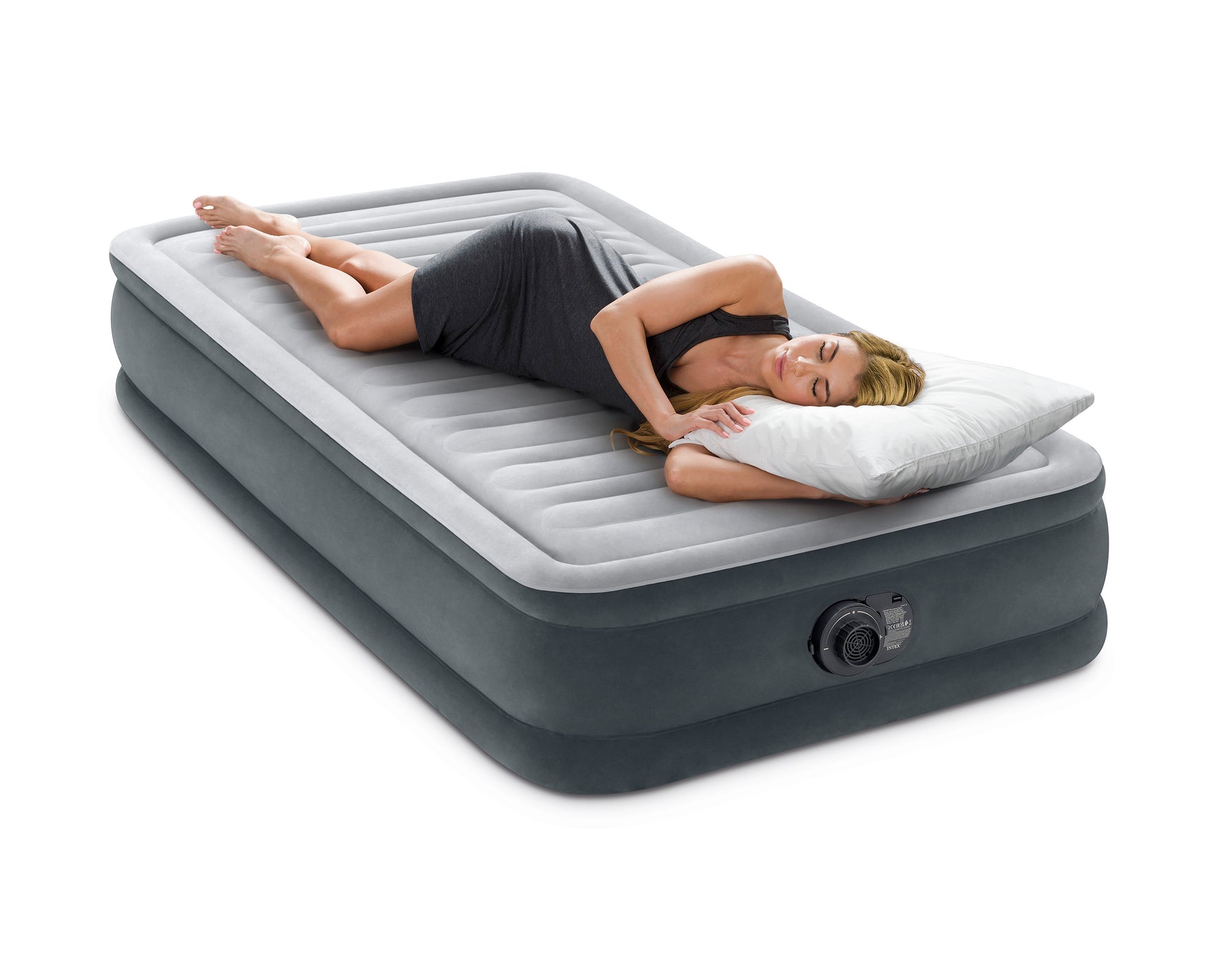 Intex Single (Twin) Deluxe Airbed 33cm 67766 - 6941057423029 Toy Chest Australia