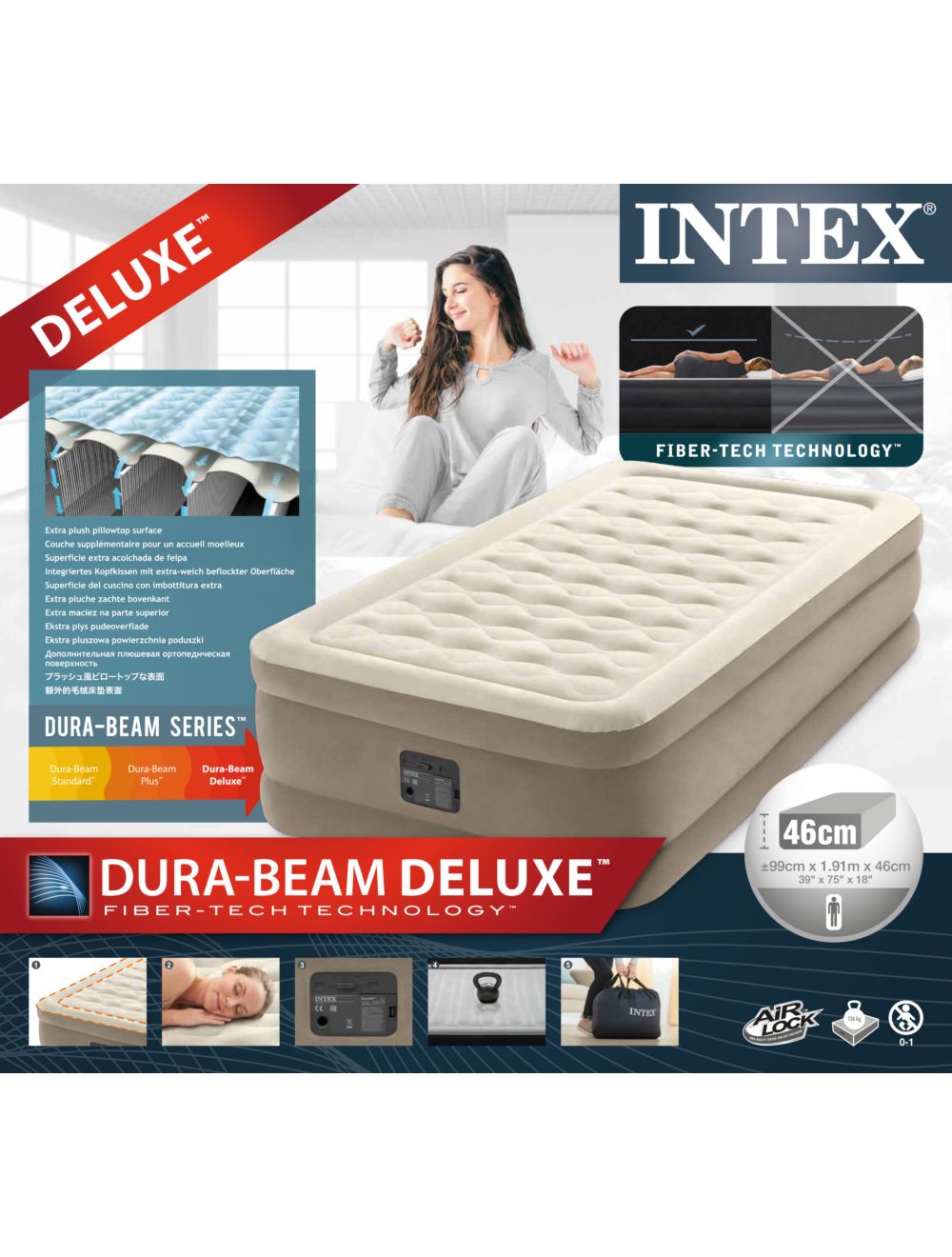 Intex Single (Twin) Ultra Airbed 46cm 64426 - 6941057422978 Toy Chest Australia