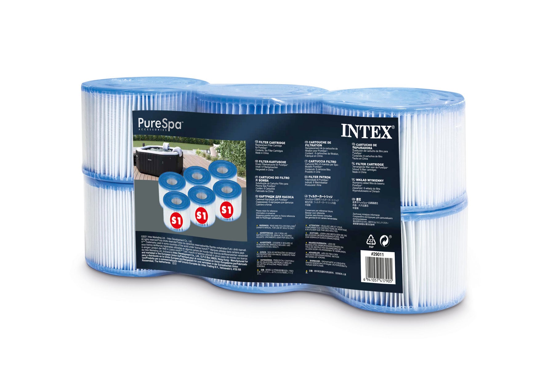 Intex Spa S1 Replacement Filter Cartridges 6 Pack 29011 - 6941057417905 Toy Chest Australia