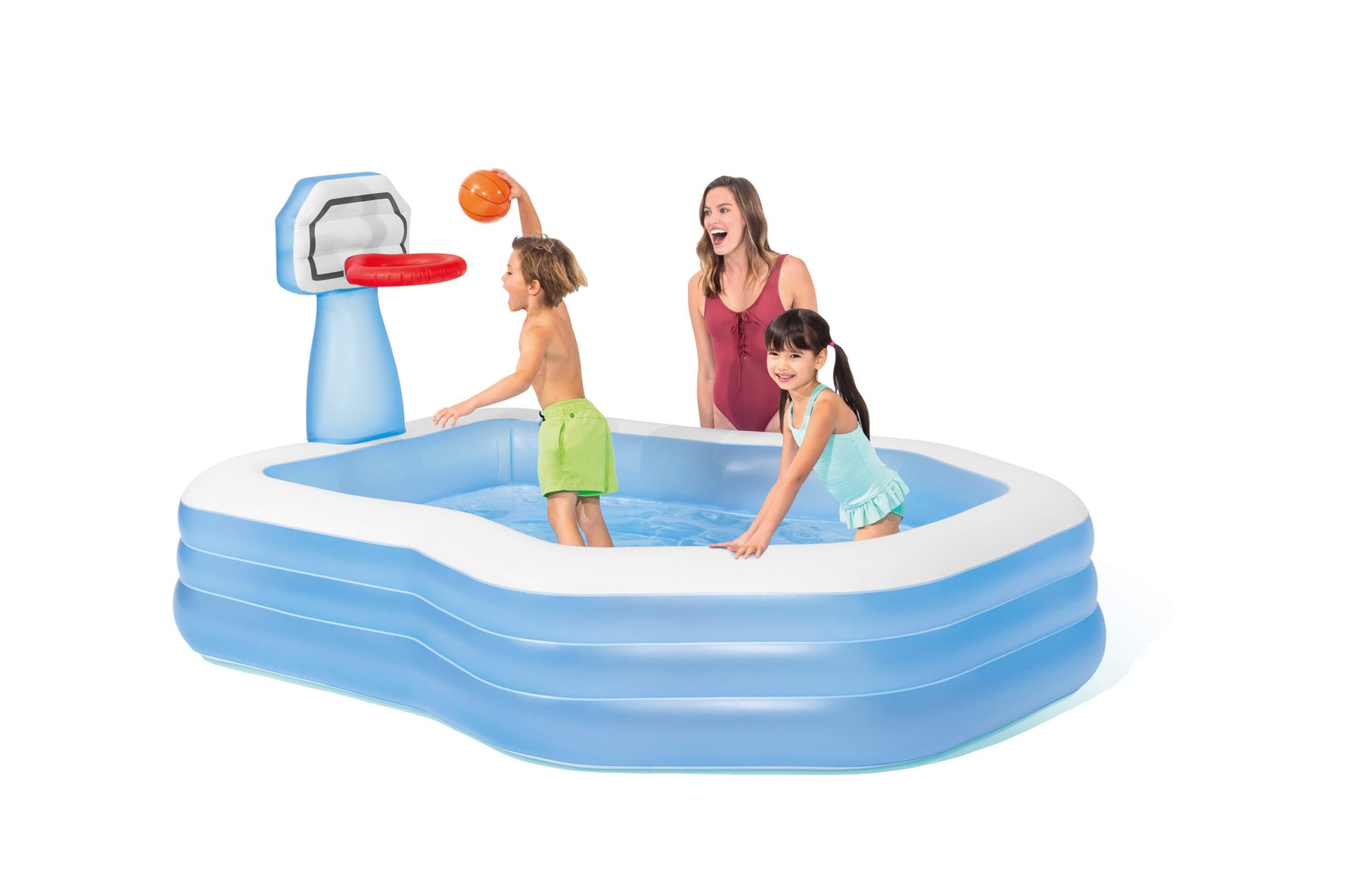 Intex Swim Center Shootin' Hoops Inflatable Pool 2.57m x 1.88m 57183 - 6941057417233 Toy Chest Australia 4