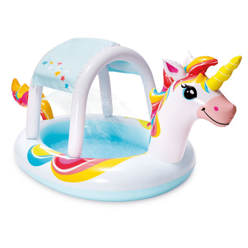 Intex Sun Shade Unicorn Inflatable Spray Pool 58435 - 6941057421834 Toy Chest Australia