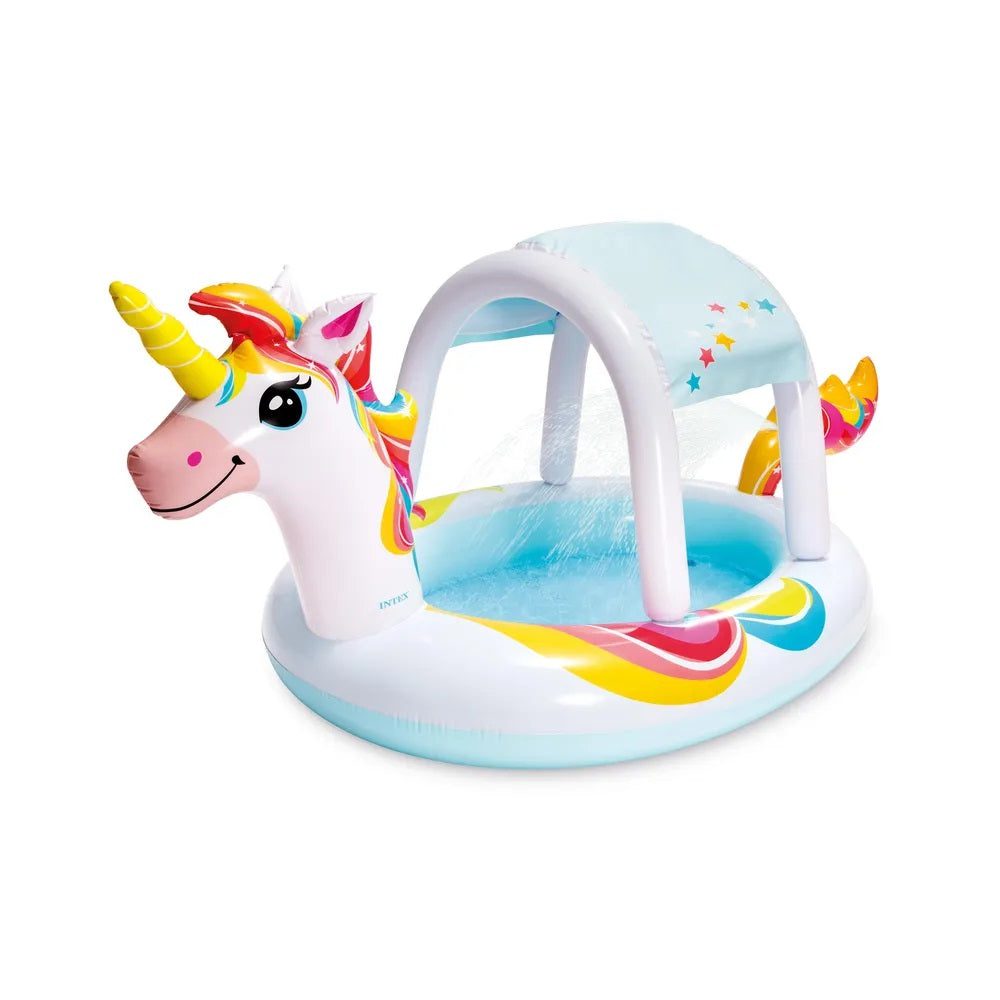 Intex Sun Shade Unicorn Inflatable Spray Pool 58435 - 6941057421834 Toy Chest Australia