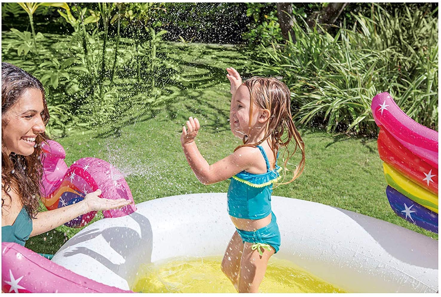 Intex Sun Shade Unicorn Inflatable Spray Pool 58435 - 6941057421834 Toy Chest Australia