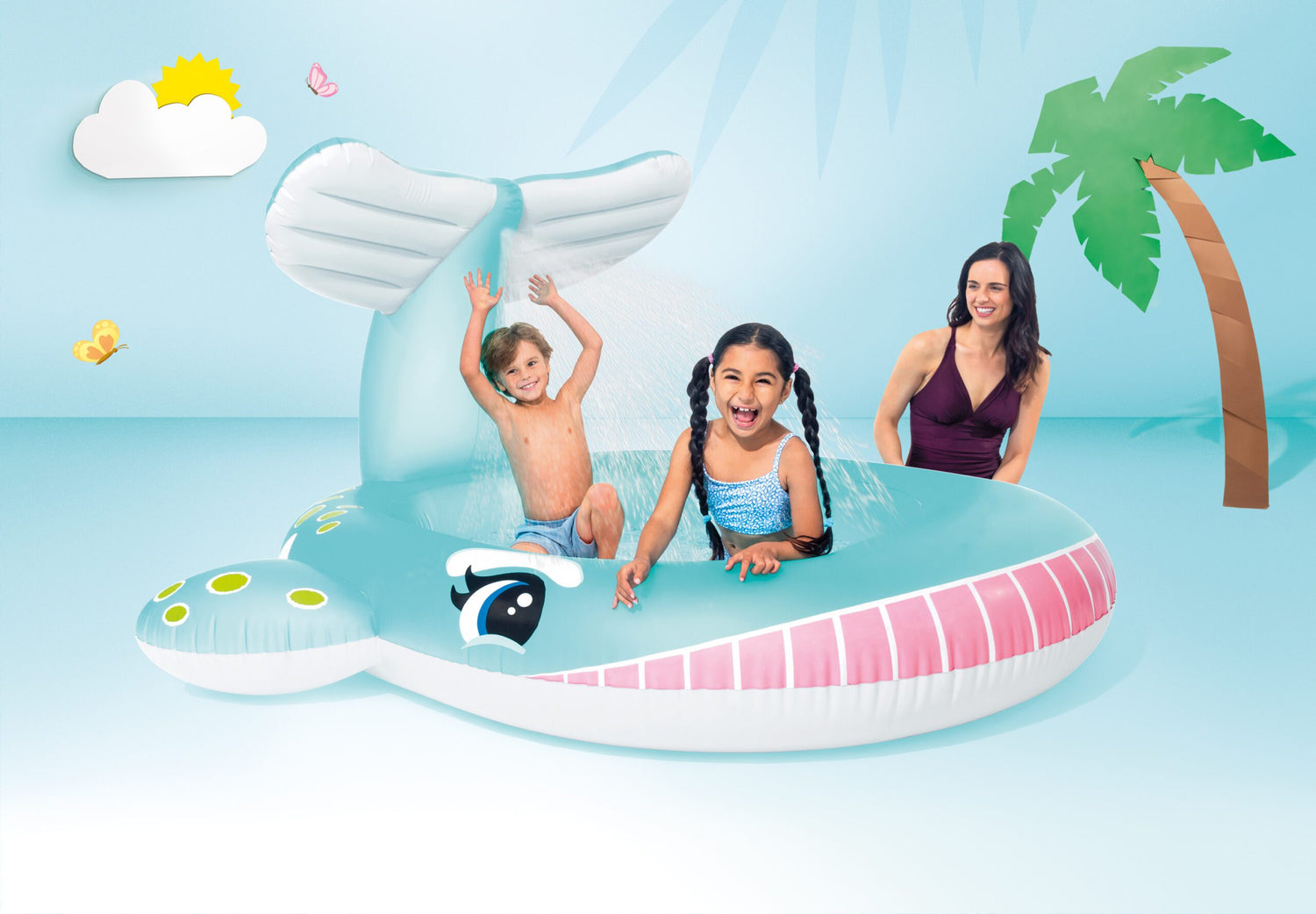 Intex Whale Spray Pool Kids Baby 57440 - 6941057413112 Toy Chest Australia 2