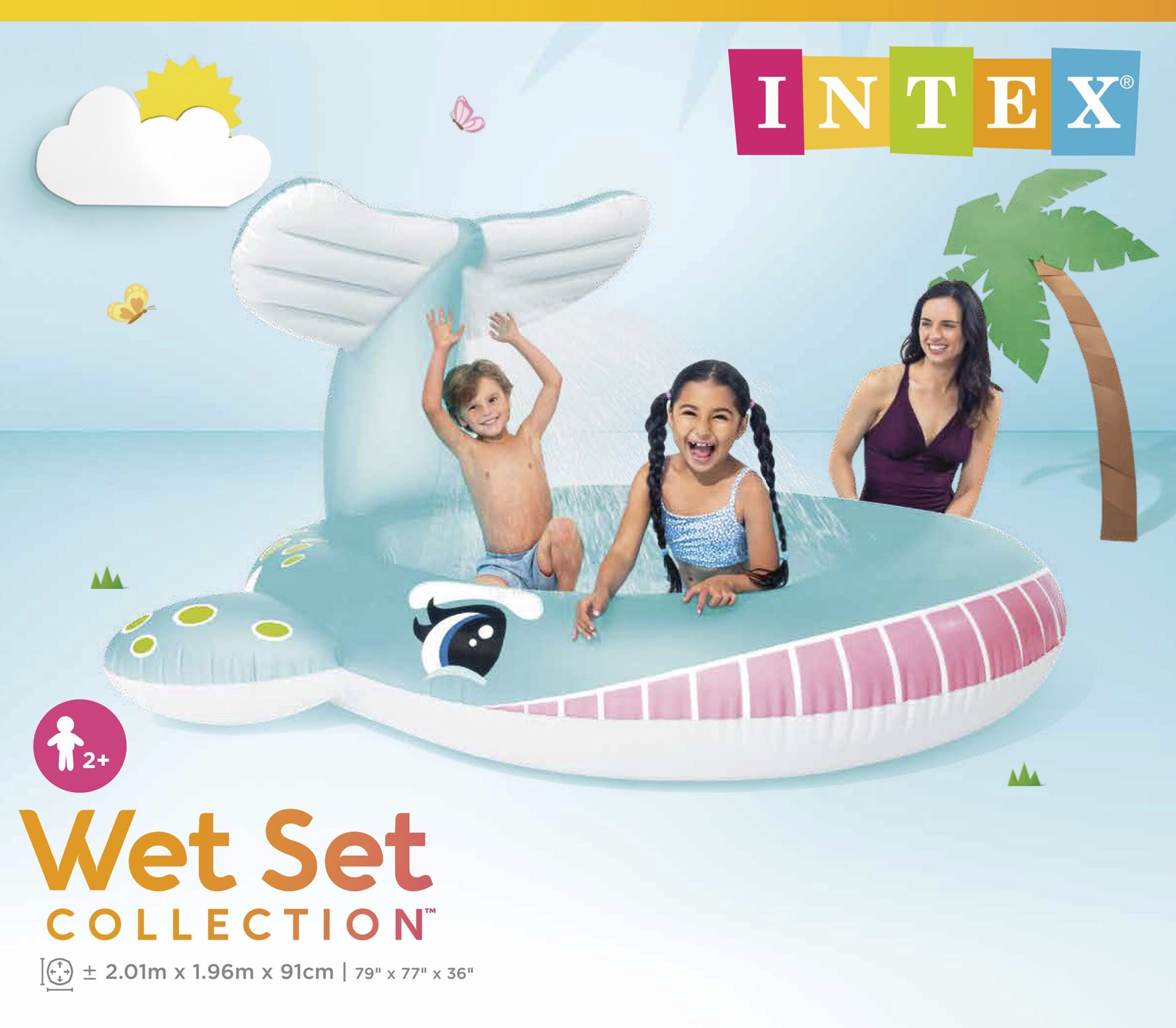 Intex Whale Spray Pool Kids Baby 57440 - 6941057413112 Toy Chest Australia 4