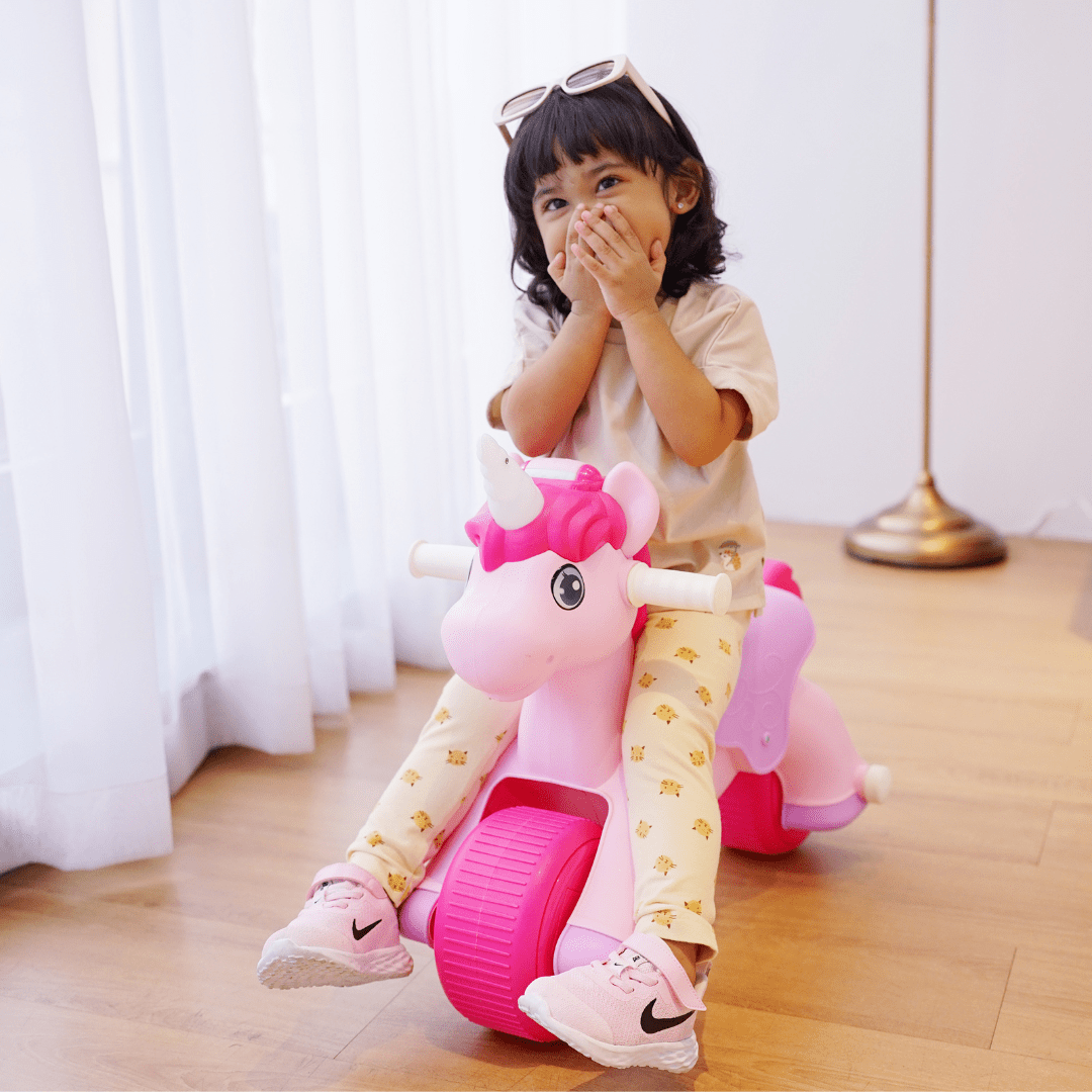 Volta Unicorn Foot To Floor Balance Push Scooter 3+ SHP708_PNK - 8997235031409 Toy Chest Australia 2