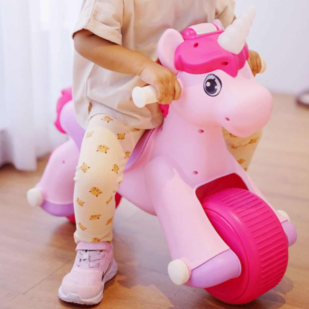 Volta Unicorn Foot To Floor Balance Push Scooter 3+ SHP708_PNK - 8997235031409 Toy Chest Australia 5