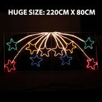 Samland Led Animated 10 Stars Motif Rope Light for Christmas 2.2m