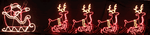 Samland LED SANTA RIDING 4 REINDEER DEER SLEIGH CHRISTMAS ROPE MOTIF LIGHT