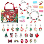 Christmas Advent Calendar 2025 Girls, 24 Days Xmas Countdown Calendar Jewelry Bracelet Set, DIY Bracelets Ornament Christmas Vacation Advent Calendar, Christmas Gift Set for Girls Boys Kids Women