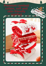 Christmas gift Christmas Socks Combed Cotton 4 Pair Medium Socks Gift Box
